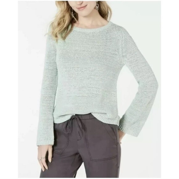Style & Co. Sweaters - Style & Co Mixed-Stitch Crew-Neck Sweater Mint Ice Size XXL